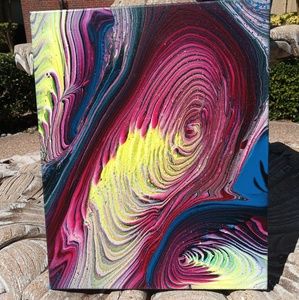 Acrylic hand painted abstract art